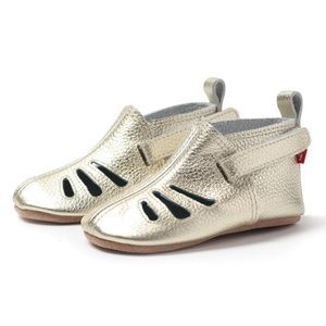 Zutano Light Gold Leather Oyster Bay Sandal